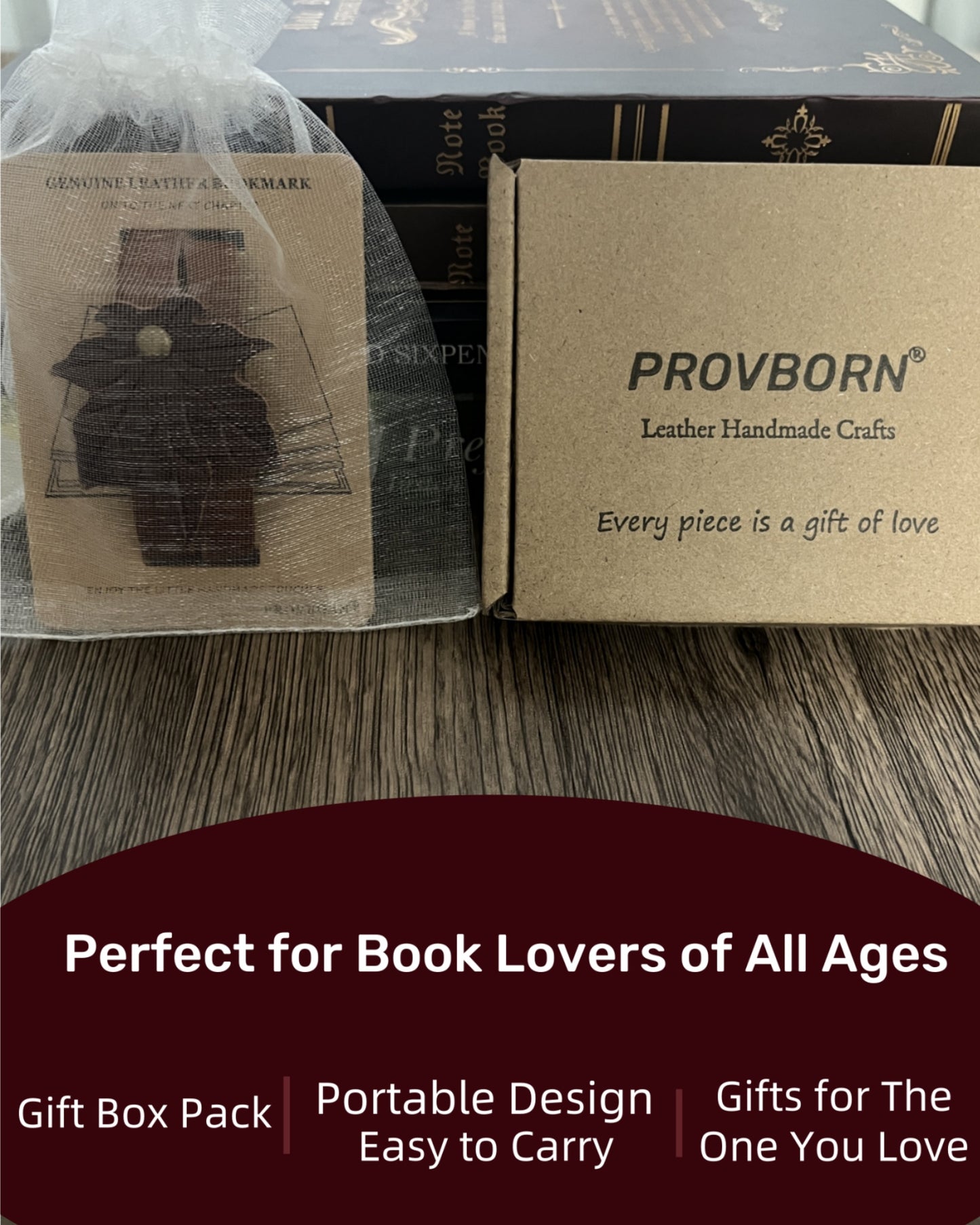 Book Lover Gifts for Women Men, Full-Grain Leather Bookmark for Reading, Unique Cute Fun Personalized Book Mark, Handmade Gift for Birthday Christmas Anniversary Retirement (Maple Leaf Italian Brown)