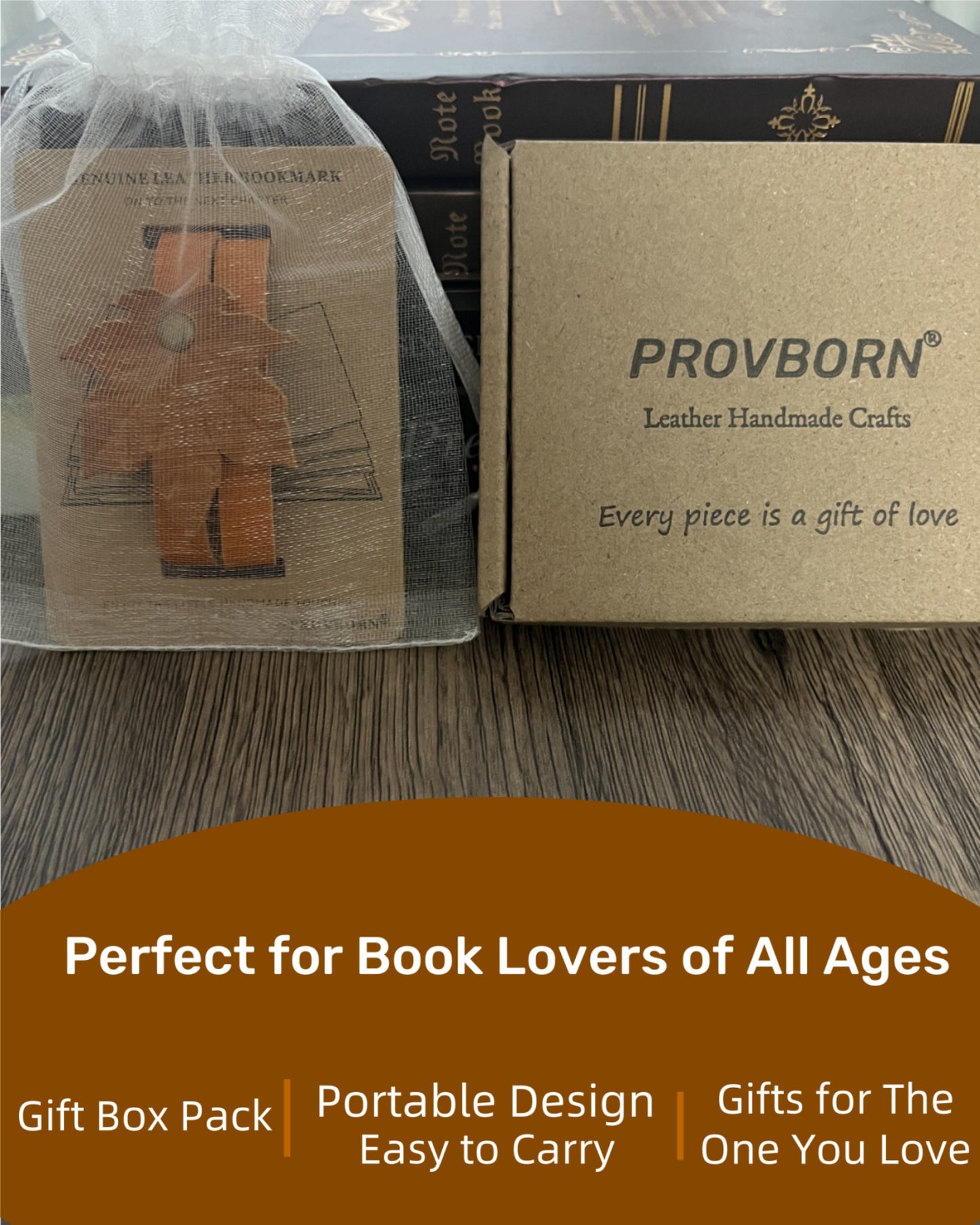 Book Lover Gifts for Women Men, Full-Grain Leather Bookmark for Reading, Unique Cute Fun Personalized Book Mark, Handmade Gift for Birthday Christmas Anniversary Retirement (Engraved once upon a time)