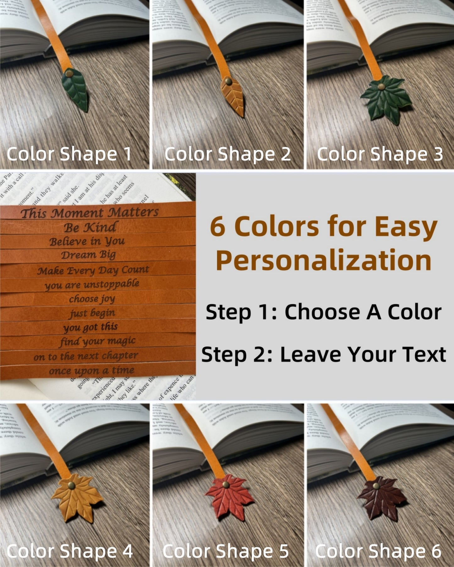 Book Lover Gifts for Women Men, Full-Grain Leather Bookmark for Reading, Unique Cute Fun Personalized Book Mark, Handmade Gift for Birthday Christmas Anniversary Retirement (Engraved Personalization)