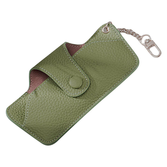 PROVBORN Genuine Leather Glasses Case Sunglasses Pouch Gifts--Green