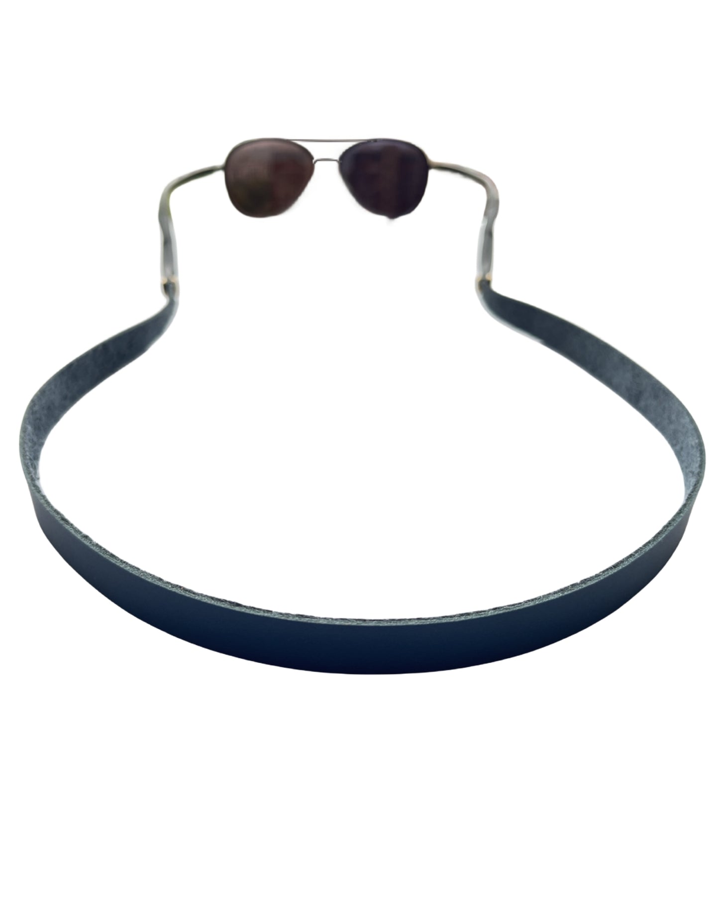 Handmade Full-grain Leather Glasses Strap, Sunglasses Holder Retainer -- Ocean Blue