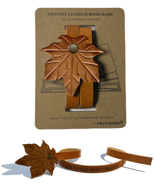 Book Lover Gifts for Women Men, Full-Grain Leather Bookmark for Reading, Unique Cute Fun Personalized Book Mark, Handmade Gift for Birthday Christmas Anniversary Retirement (Engraved on to the next chapter)